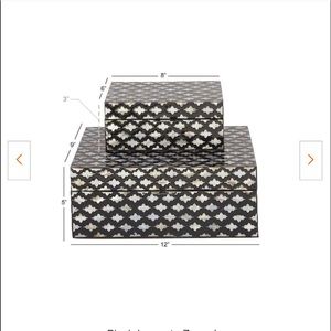 Set of 2 wooden & shell Decorative boxes